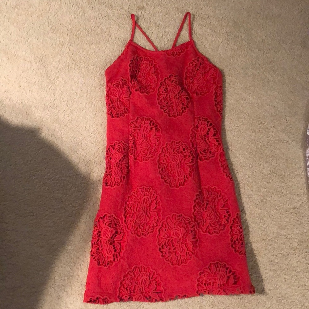 Red cocktail dress